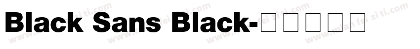 Black Sans Black字体转换